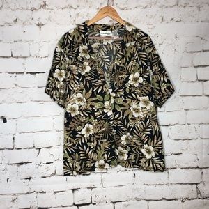 Vintage Hawaiian button down short sleeve top